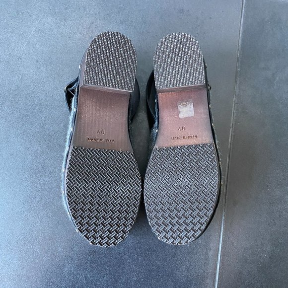 Argilla Women's Shoes Clogs Wool Grey Open Heel - Picture 10 of 12